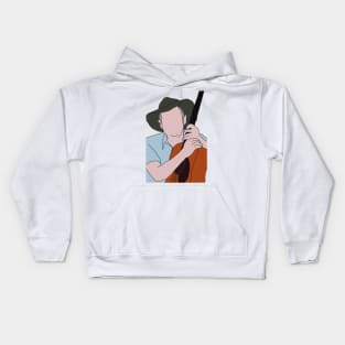 Slim Dusty with Guitar Kids Hoodie